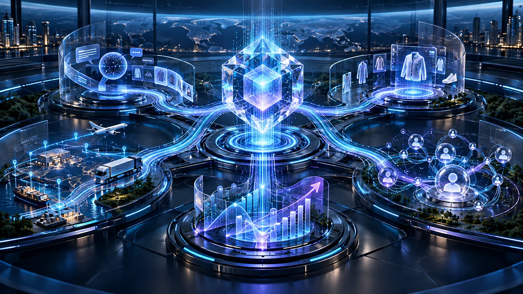 GreatsHub commerce intelligence nexus connecting discovery, product experience, delivery, growth and loyalty