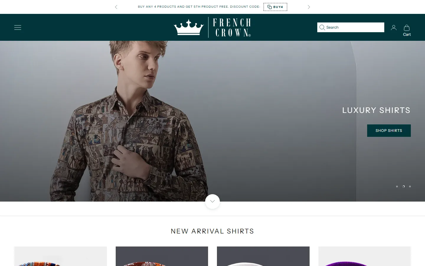 French Crown Shopify storefront preview