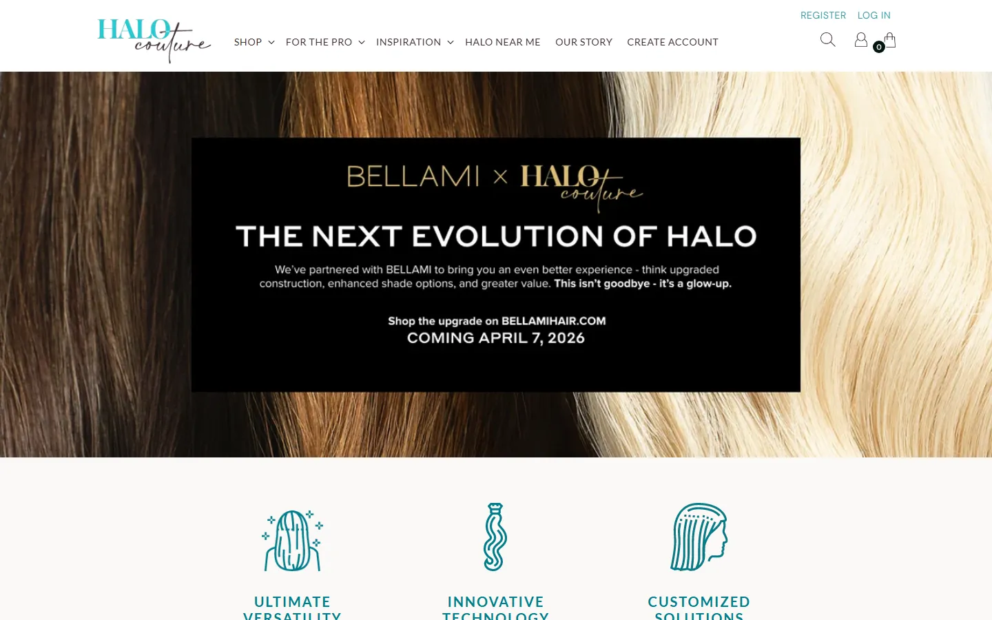 Halo Couture Shopify storefront