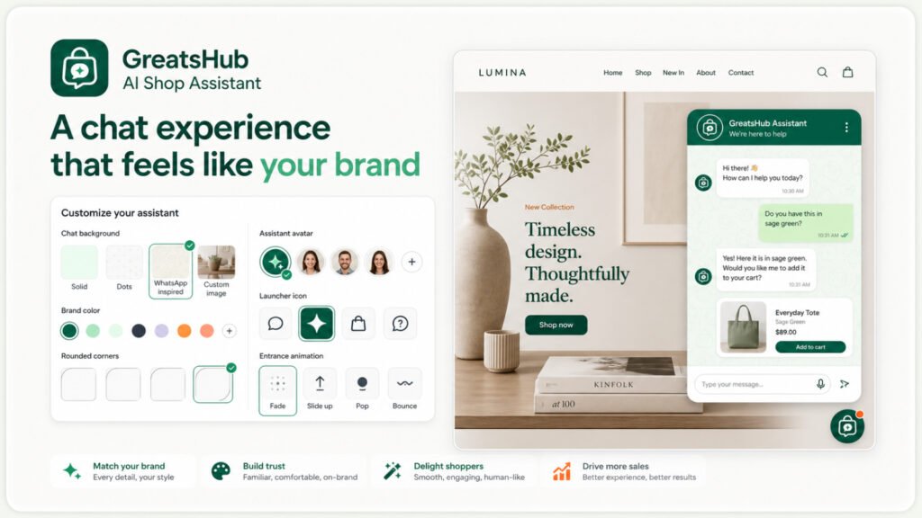 GreatsHub: AI Shop Assistant for Shopify