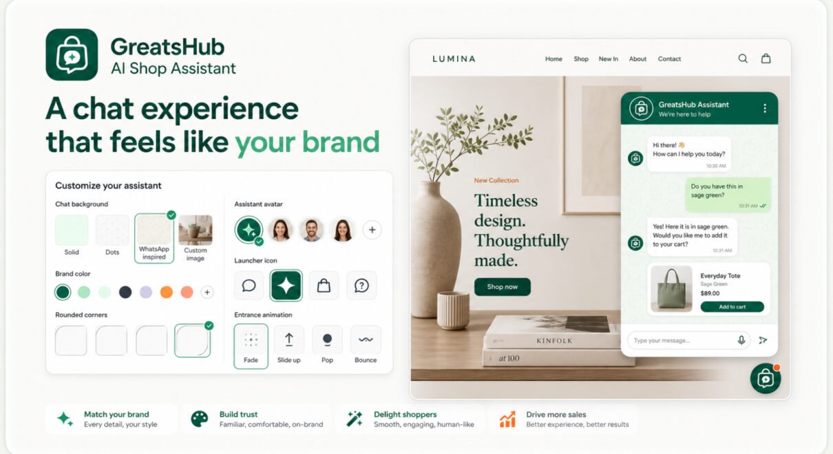 GreatsHub: AI Shop Assistant for Shopify