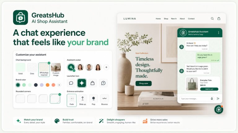 GreatsHub: AI Shop Assistant for Shopify